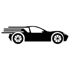 silhouette Sport car. Fast shipping delivery flat icon for Transport. vector illustration