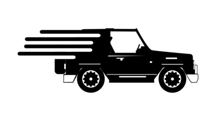 SUV car. Fast shipping delivery flat icon for Transport. vector illustration