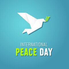 International Day Of Peace Origami Concept
