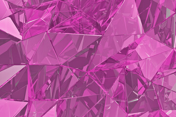 Glass. Abstract glass background. 3D render. Polygonal surface. 3D rendering