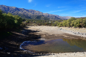 Landscape of the Comechingones mountains area, near Villa de Merlo, San Luis, Argentina 