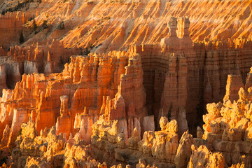 Bryce Canyon National Park, located in southwestern Utah. The park features a collection of giant natural amphitheaters and is distinctive due to geological structures called hoodoos.