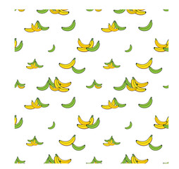 Seamless pattern with bananas as objects can be used for baby clothes, pillowcases, bed sheets and much more