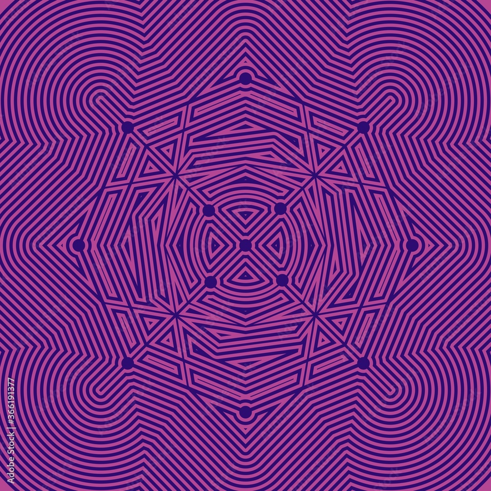Canvas Prints geometry mosaic background. concentric lines. brochure or leaflet template