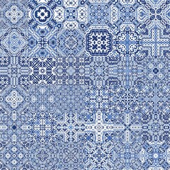 Portuguese ornamental azulejo ceramic.