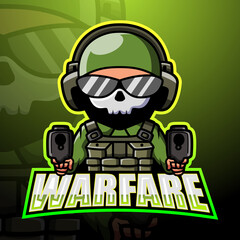 Warfare mascot esport logo design
