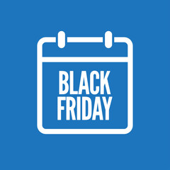 Black friday - vector icon calendar day, sale