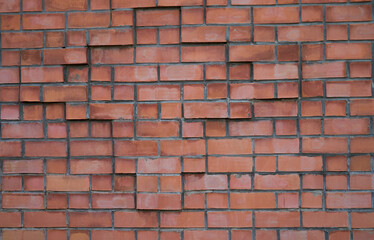 Red brick wall texture for background