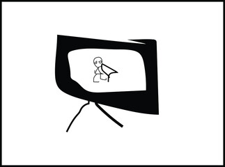 vector illustration of a tv