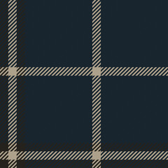 Tartan Plaid Scottish Seamless Pattern in Dark Blue, Black and White . Texture from tartan, plaid, tablecloths, shirts, clothes, dresses, bedding, blankets and other textile