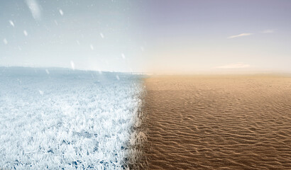 Field with a cold and hot climate