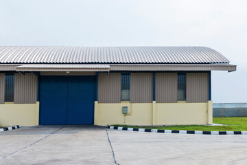 Exterior view of a warehouse building