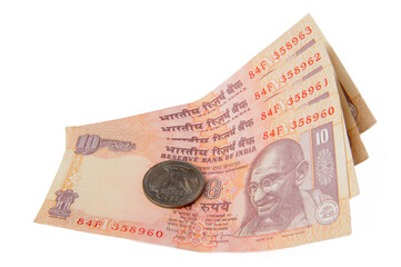 A ten rupee notes ,Indian Currency
