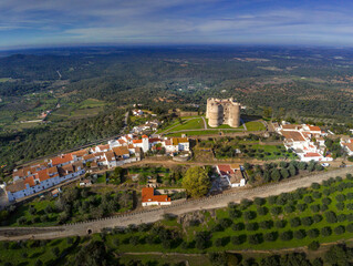 Fototapeta na wymiar Aerial view in Evoramonte, Portugal near of Spain. Drone Photo