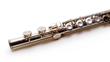 Fototapeta premium flute on a white background.musical instrument.
