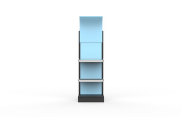 Display stand, retail display stand for product , display stands isolated on white background. 3d illustration