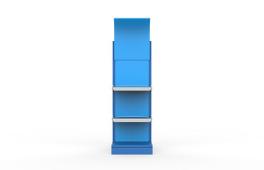 Display stand, retail display stand for product , display stands isolated on white background. 3d illustration