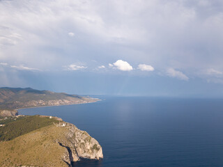 vista aerea di Capo Palinuro nel Cilento Italia