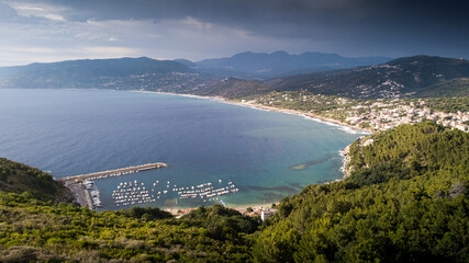 vista aerea del Porto di Palinuro nel Cilento Campania italia