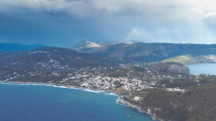 Fototapeta na wymiar vista aerea di Palinuro nel Cilento Italia