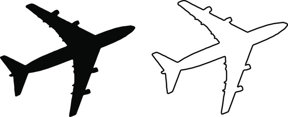 passenger plane vector icon