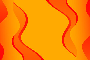 Abstract orange and red wavy background with curve lines. Burn. Fire. Flame. 