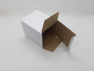 Cardboard Box for Packaging and Storage Purpose in White Isolated Background