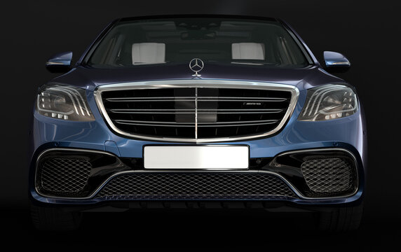 Mercedes-Benz S-Class on a black background