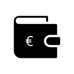 Fototapeta premium vector illusion icon of Euro's wallet Glyph
