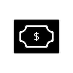 vector illusion icon of  United States Dollar's  Currency note Glyph