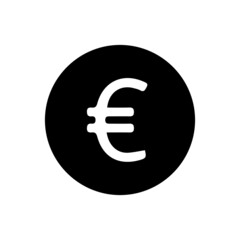 vector illusion icon of  Euro's Sign Glyph