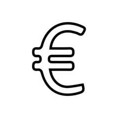 Obraz premium vector illusion icon of Euro's Sign Outline