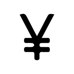 Obraz premium vector illusion icon of Japanese Yen's Sign Glyph