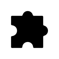 vector illusion icon of  piece of puzzle Glyph