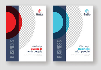 Cover Template Brochure Annual Report Design Set
