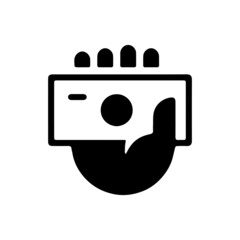 vector illusion icon of  Currency On Hand Glyph
