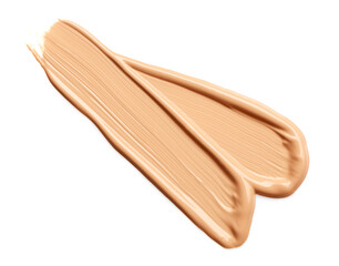 Makeup foundation stroke isolated on white background