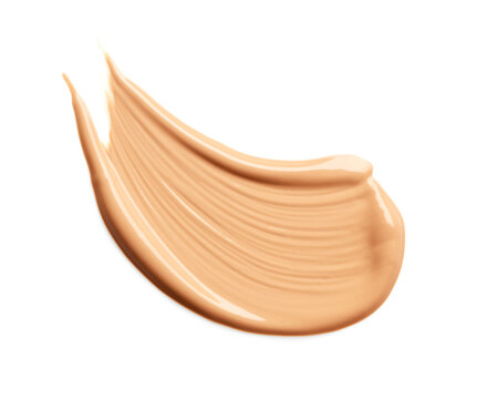 Makeup liquid foundation smear isolated on white background