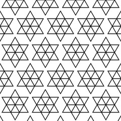 fancy hexagonal linear star seamless design illustration. abstract geometric pattern