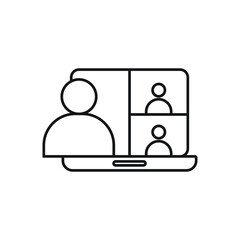 Video call icon design. social network concept. vector illustration