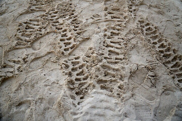 Tyre mark at the sand