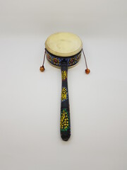 Asian Traditional Wooden Toys in White Photo Stock