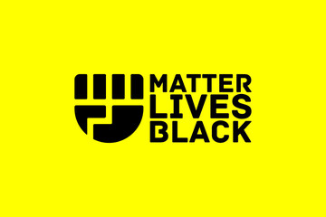 black lives matter with hand poster protest vector eps