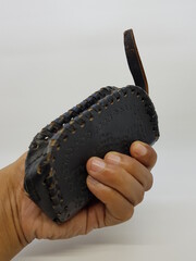 Traditional Javanese Purse in White Photo Stock