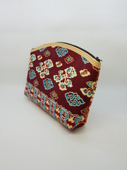 Traditional Javanese Purse in White Photo Stock