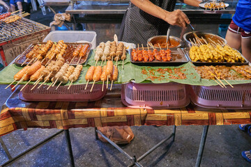 Various street food at Thai food market