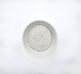 Fototapeta na wymiar white rice in a plate