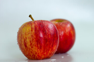 red apple on white background