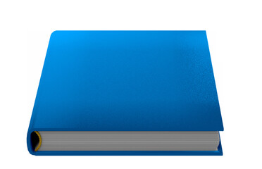 cute very high resolution blue book that is closed, university concept isolated on white background, 3d illustration of object