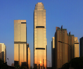 Sky scraper buildings in Jakarta for office space - obrazy, fototapety, plakaty